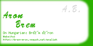 aron brem business card